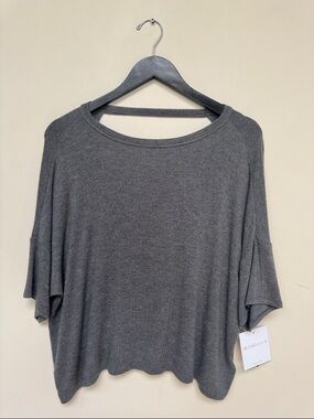 Beyond Yoga Relaxed Gray Women's Pullover Top